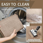 Durable Non-Slip Kitchen Mats，Kitchen Mats in Front of Sink,Quick Drying Mat for Kitchen Counter, 17x59 Brown Water and Oil Absorbent Runner Rugs for Kitchen