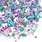 Manvscakes, pink sprinkles, valentines, cake sprinkles, gluten free, cookies, chocolate, fondant, princess topping, ice cream, edible, dessert decoration (Pink Blue)