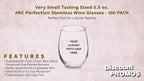 Custom Stemless Wine Glasses by ARC 5.5 oz. Set of 100, Personalized Bulk Pack - Perfect for Hotel, Bar, Restaurant or Lounge - Clear