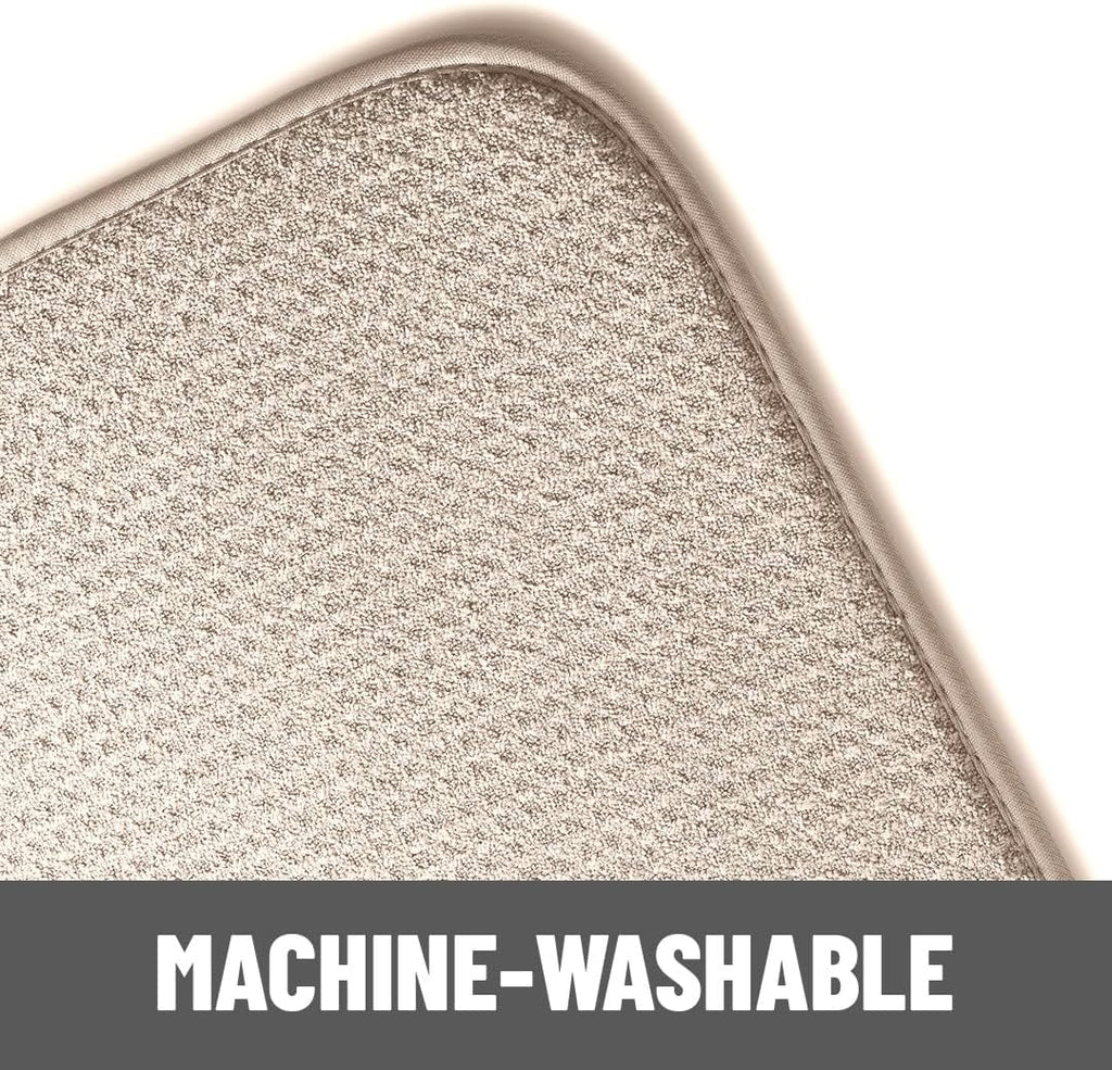 Bellemain XXL Dish Mat Microfiber Dish Drying Mat, Super absorbent (Light Grey, 16" x 18")