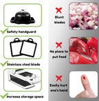 Vegetable Chopper,25 in 1 Multifunctional Food Chopper with Container,Kitchen Vegetable Slicer Dicer Cutter,Veggie Chopper Fruit Salad Potato,13 Blade Stainles Steel Blades（White）