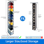 Closet Organization,12 Section, Hanging Closet Organizer, Space Saving, College Dorm Essentials for Girls,Heavy dutys Hooks Up to 45 Pounds,Clothes Storage,Closet Organizer,White/Black