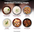CUCKOO CRP-JHR1009F 10-Cup (Uncooked) / 20-Cup (Cooked) Induction Heating Pressure Rice Cooker with Nonstick Inner Pot, 16 Menu Options, Fuzzy Logic Tech, 3 Voice Guide, Auto Clean (Copper/Black)
