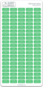 Personalized Labels (100 Count) (0.9" 0.4") Small Custom Name Stickers - Waterproof for Kids, Toddlers and Parents