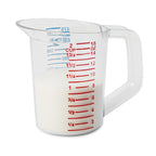 Rubbermaid Commercial Products Bouncer Clear Measuring Cup, 2-Cup/0.5-Quart, Clear, Strong Food Grade, Easy Read for Liquid/Dry Ingredients, for Home/Professional Kitchen (Pack of 6)