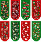 Patelai 8 Pack Christmas Cast Iron Skillet Handle Covers Red Green Hot Pot Handle Holder Cover Heat Resistant Non Slip Cast Iron Skillet Potholders Sleeves Protector for Kitchen Cooking Baking BBQ