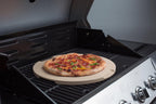 Pizza Stone, 15" Round Pizza Stone for Oven Grill BBQ, Cordierite Baking Stone for Pizza Bread Pie, Unique Built-in 4 Handles Cooking Stone