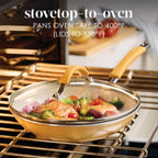 Rachael Ray Cucina Ceramic Cookware Set - 13 Pieces - Ceramic Pots and Pans Set w/Nonstick Frying Pans, Saute Pan, Saucepans, Stockpot, Lids, Pan Protectors & Cooking Utensils - Turmeric