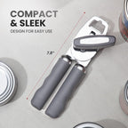Zulay Kitchen Heavy Duty Stainless Steel Can Opener Manual with Bottle Opener - Rust Proof Manual Can Opener With Turn Knob & Soft Grip Handles