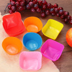 uxcell 18Pcs Silicone Cupcake Liners, Non-Stick Baking Cups, for Cooking Eggs, Baking Muffins and Make a Cake(Red)
