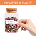 300 Removable Blank Food Labels, Water/Oil/Tear Resistant with Perforation Line for Freezer Food Containers Jars Pantry Organization (Each Measures 1” x 3”)