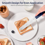 U-Taste 6in Cake Icing Spatula: Flexible Decorating Frosting Knife with Straight Thinner Stainless Steel Blade, Smooth Spreading Tools with Comfortable PP Handle for Cream, Cupcake (Midnight Blue)