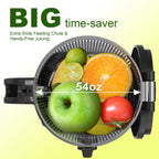 Juicer Machine,5.3" Wide Chute Cold Press Juicer,PCTG BPA-Free, 54oz Large Capacity,Stainless Steel Slow Masticating Juicer for Whole Fruits & Vegetables, Easy to Clean,High Juice Yield,Gray