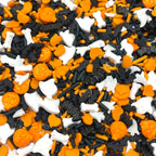 Manvscakes, pink sprinkles, valentines, cake sprinkles, gluten free, cookies, chocolate, fondant, princess topping, ice cream, edible, dessert decoration (Orange black)