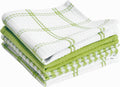 T-fal Premium Waffle Dish Cloths: Highly Absorbent, Super Soft Long Lasting - 100% Cotton, 12"x13" Flat Waffle Dish Towel for Cleaning & Drying Dishes, (4-Pack), Green