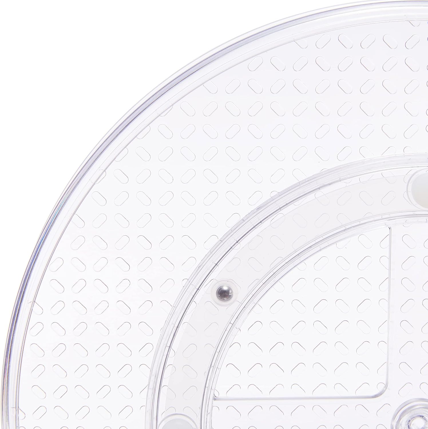 Amazon Basics Clear Lazy Susan Turntable Organizer, 12-Inch, 2-Pack