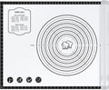 Silicone Baking Pastry Mat,36" x 24" Large Non Stick Sheet Mat with Measurement, Non-slip Food Grade Dough Rolling Mat for Making Cookies,Macarons,Bread