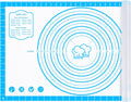 Silicone Pastry Mat,26" x 16" Nonstick Large Durable Silicone Sheet Mat with Measurement Non-slip Dough Rolling Mat for Pie Crust, Pizza, Cookies