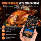 INSMART Wireless Smart Meat Thermometer,330FT Bluetooth Range,100% Waterproof,Precision Cooking Grilling,Multi Sensors,for BBQ,Oven,Grill,Kitchen,Smoker, Rotisserie Turkey Beef/iOS & Android App
