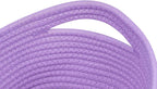 CubesLand Small Storage Baskets for Shelves, Closet Organization Storage Bins Empty Gift Basket 3 Packs Baby Nursery Woven Baskets for Organizing, Rectangular Clothes Closet Shelves Baskets Purple
