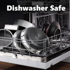 Non Stick Frying Pans Set with 2 Lid, Hybrid Pans Set Nonstick (8+10+12inch),Skillets for cooking, PFOA Free Stainless Steel Kitchen set, Dishwasher and Oven-Safe Cookware Sets