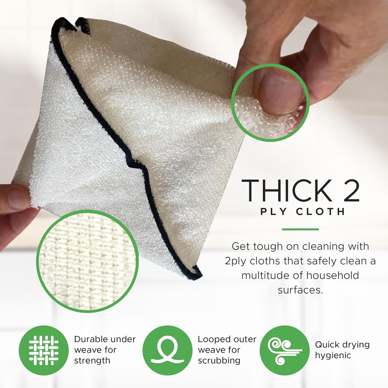 Whiffkitch Dishcloths & Towels for Kitchen – Drying, Absorbent, Washcloths, Durable, Non-Scratch, Multi-Surface Cleaning, 9x9 Inches Multi Color, 6 Pack