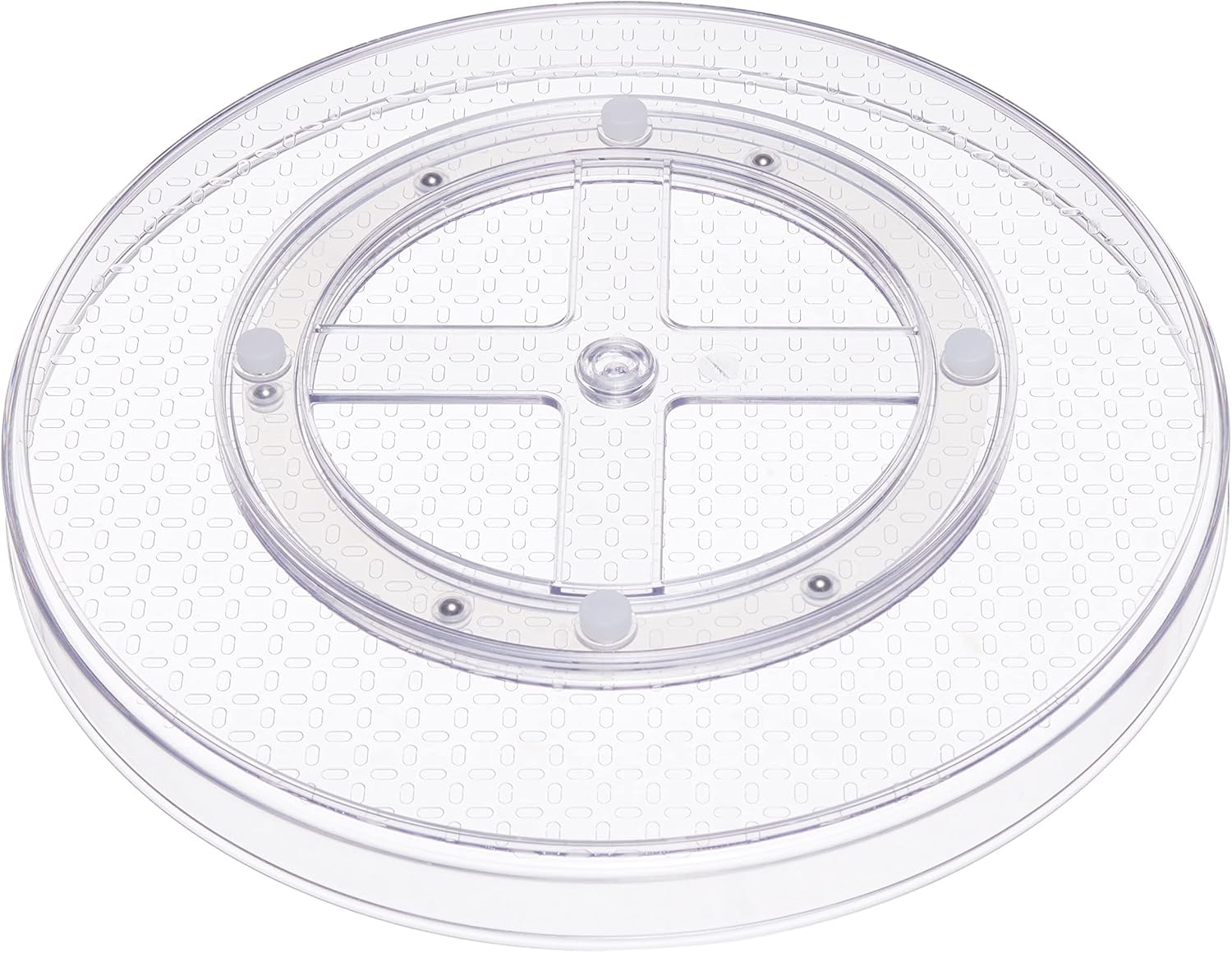 Amazon Basics Clear Lazy Susan Turntable Organizer, 12-Inch, 2-Pack