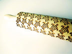 TURTLES EMBOSSING ROLLING PIN LASER ENGRAVED WOODEN DOUGH ROLLER with TURTLES COOKIES DECORATING ROLLER