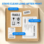 2x1 Direct Thermal Label, Barcode Address Mailing Name Shipping Labels, Perforated Thermal Stickers, Multipurpose, Commercial Grade for Thermal Printer, Strong Adhesive, 1310/Roll, 4 Rolls
