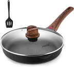 Vinchef 11" Non Stick Frying Pans, Skillet with Lid Used for All Stoves, Induction Non Toxic Cookware, Cooking Pans Nonstick Capable of Kitchen