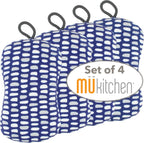 MÜkitchen Premuim Sponge for Dishes and Household Cleaning | Microfiber Print and Non-Scratch Scrub Pad | Set of 4 | (Stones)