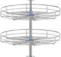 20" Lazy Susan Turntable for Cabinet - Corner Cabinet Organizer for Kitchen, Full Circle Corner Cabinet Lazy Susan Replacement Shelves Rotating Rack for Corner Base