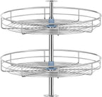 18" Lazy Susan Turntable for Cabinet - Corner Cabinet Organizer for Kitchen, Full Circle Corner Cabinet Lazy Susan Replacement Shelves Rotating Rack for Corner Base