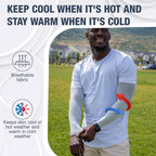SportsTrail Cooling Arm Sleeves for Men & Women – Breathable, UV Sun Protection, Sports Arm Sleeves for Women, Men & Youth