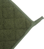 100% Cotton Kitchen Everyday Basic Terry Pot Holder Heat Resistant Coaster Potholder for Cooking and Baking Set of 5 Olive Green