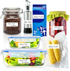 600 Blank Removable Freezer Labels with Perforation Line for Easy Distribution and Use. Waterproof and Oil-Resistant, Suitable for Food Containers, Jars, and Kitchen Organization.(1 "x 3")