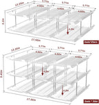 Can Organizer for Pantry, 3 Sets 3 Tiers Can Storage Organizer Pantry,Soda Can Organizer for Fridge 36 Cans Rack Automatic Rolling Stackable Canned Food Organizer,Clear