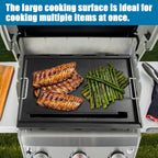 Full-Size Griddle Inserts for Weber Spirit 200 Spirit II 200 Series Grills Nonstick Flat Top Griddle with Handles for Weber Spirit E-210 E-220 S-210 S-220 GS4 Spirit II E-210 S-210 E-220 S-220 Series
