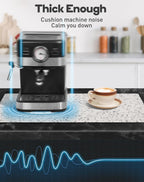 SUEH DESIGN Coffee Mat, Absorbent Dish Drying Mat 23.6 x 15.7 in Quick Dry Coffee Mat Large Drying Mats for Kitchen Counter Coffee Bar, Granite White