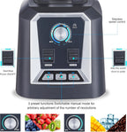 Biolomix Professional Blender, 2200W 3 Automatic Program Blender For Kitchen,2L capacity with 600ML Portable Bottle,Smoothie Blender for Smoothie, Soup,Baby food,Grain grinding（Black）