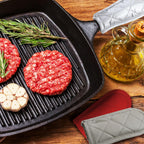Patelai 4 Pieces Pan Handle Covers Heat Resistant, Hot Handle Holders Non Slip Pan Sleeves Cast Iron Skillet Holder Covers for Home Kitchen Cooking Tools (Elegant Styles)