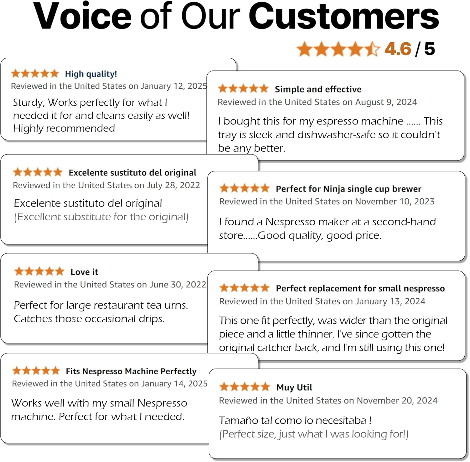 Coffee Drip Catcher 4 inches Small Drip Tray for Drink Dispenser Espresso Machine Carafe Tea Station Water Urn Durable ABS Plastic, Black, PDT0627S