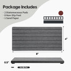 2PCS Diatomite Quick Stone Drying Tray Mat For Bathroom & Kitchen Counter, Instant Dry Water Absorbent Drink Bar Coaster,Vanity Sink Caddy Organizer,Dish Soap Sponge Holder, Dark Gray,8"x3.8"
