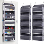 ULG 2 Pack 5-Tier Over The Door Organizer Dark Gray