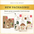 Bee's Wrap Beeswax Wraps for Food - Garden Party Bread Wrap - Made in USA Reusable Bread Storage Bags - Organic & Eco-Friendly Alternative to Aluminum Foil, Sourdough Bags & Plastic Wrap