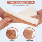 HOMERHYME Natural Dish Sponge 24 Pack, Non-Scratch Scrub Sponge, Eco Multipurpose Kitchen Sisal Fiber Cellulose Sponge, Odor-Less Dual-Sided for Dish Washing & Household Cleaning