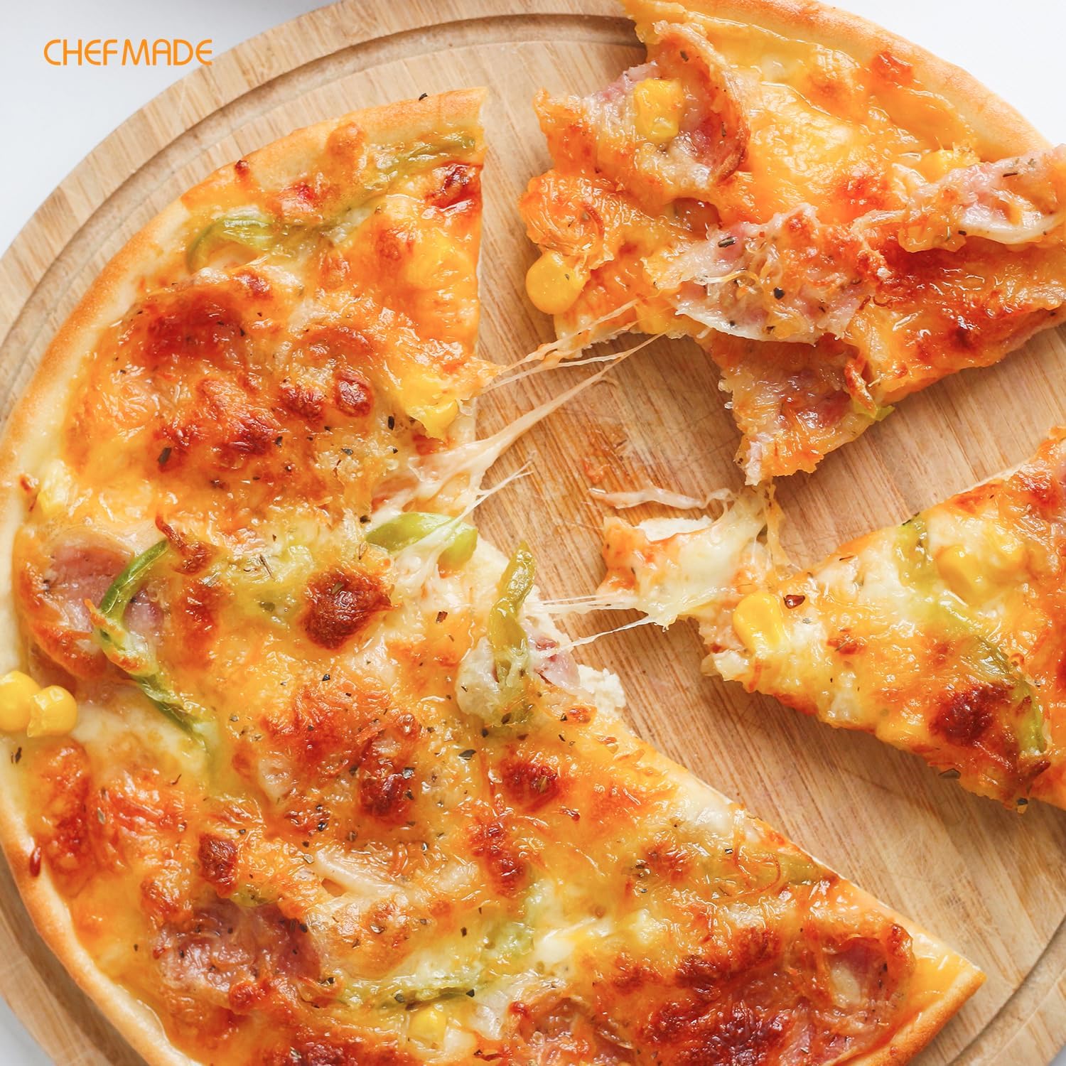 CHEFMADE Round Cake Pan, 10-Inch Non-Stick Pizza Pan and Pie Bakeware for Oven Baking (Green)
