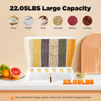 Food Storage Containers with 6 Divisions,Wall mounted 6 Grid Beans Dispenser,22Lbs Cereal Containers for Storing Flour & Sugar & Rice & Cereals & Nuts & Beans & Coffee