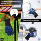 BBQ Gloves, 1472°F Extreme Heat Resistant Grill Gloves, Non-Slip Food Grade Silicone Oven Mitts Gloves for Kitchen, Cooking, Barbecue, Baking, Smoker (14inch)