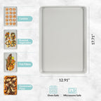 Boxiki Kitchen Non-Stick Ceramic Baking Sheet - Slick & Non-Toxic Ceramic Coating, PTFE & PFOA Free Cookie Sheet Pan - Cookie Sheet, Perfect for Baking, Roasting, and More (Half Sheet Pan)